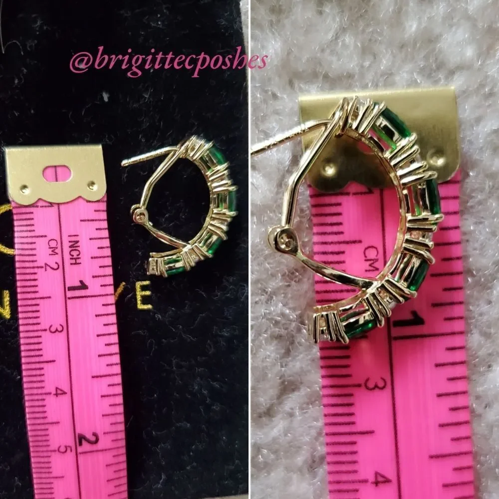 GENEVIVE 14K Over Sterling Silver Earrings